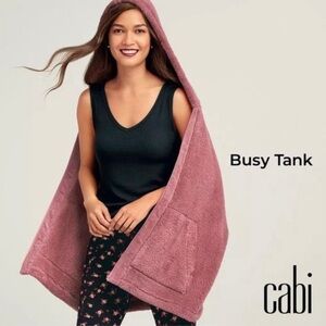 CAbi Busy Black Tank 4206 Size Medium